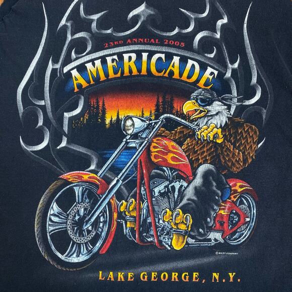 Vintage Americade Motorcycle Cutoff Tank Top - Picture 4 of 5